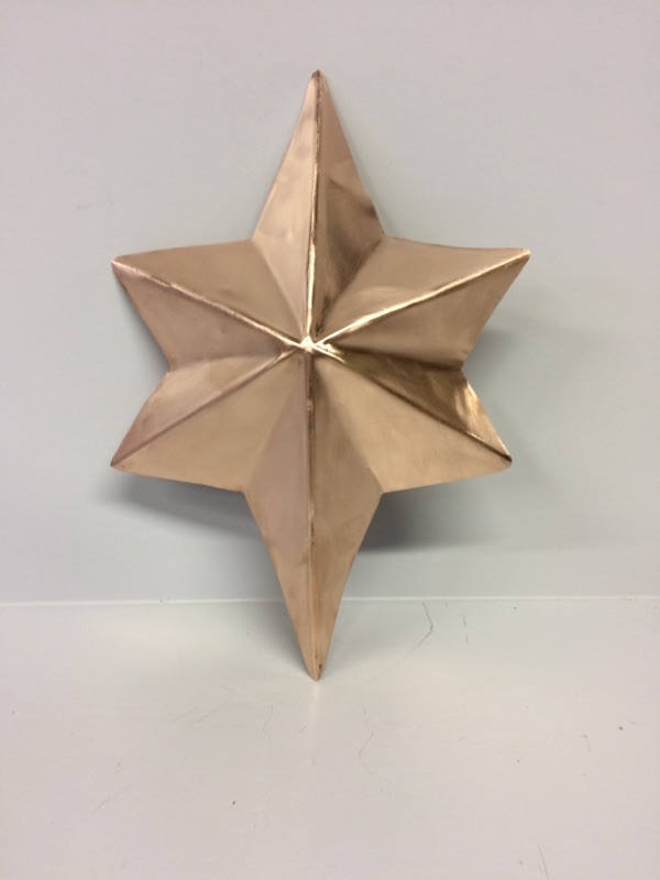 This is an image of 6 Pointed Copper Tree Topper.