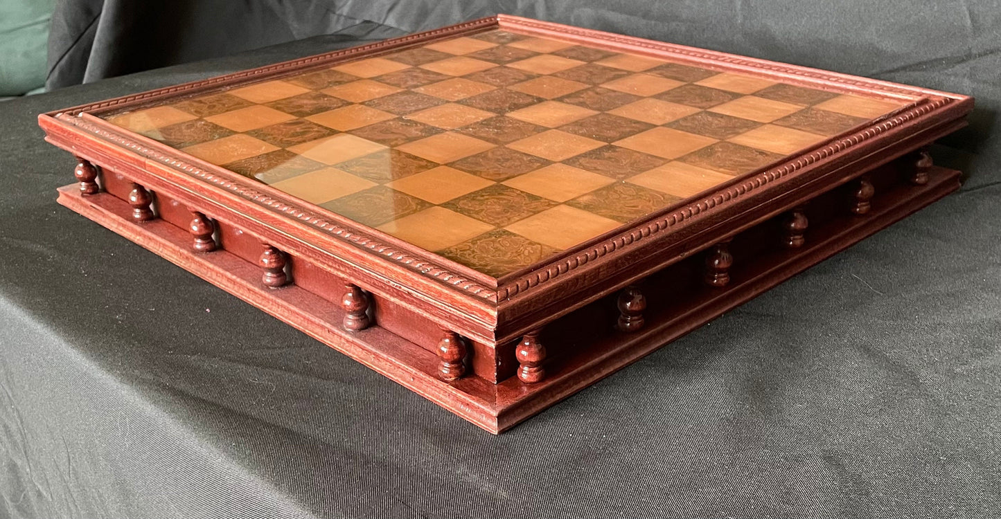 An image of a Copper Rosewood Chess Board.