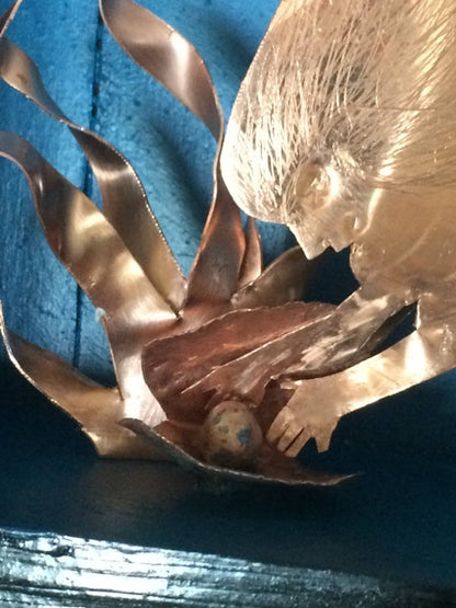 Copper Mermaid Sculpture