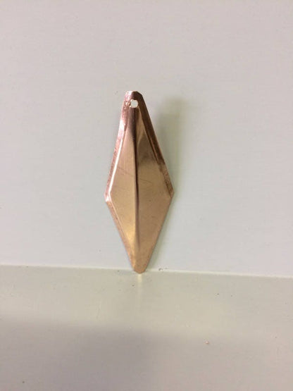 Diamond-Shaped Copper Christmas Ornament