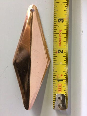 Diamond-Shaped Copper Christmas Ornament