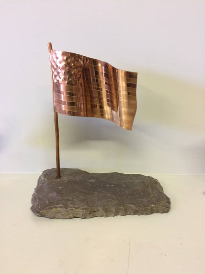 Copper American Flag Decor