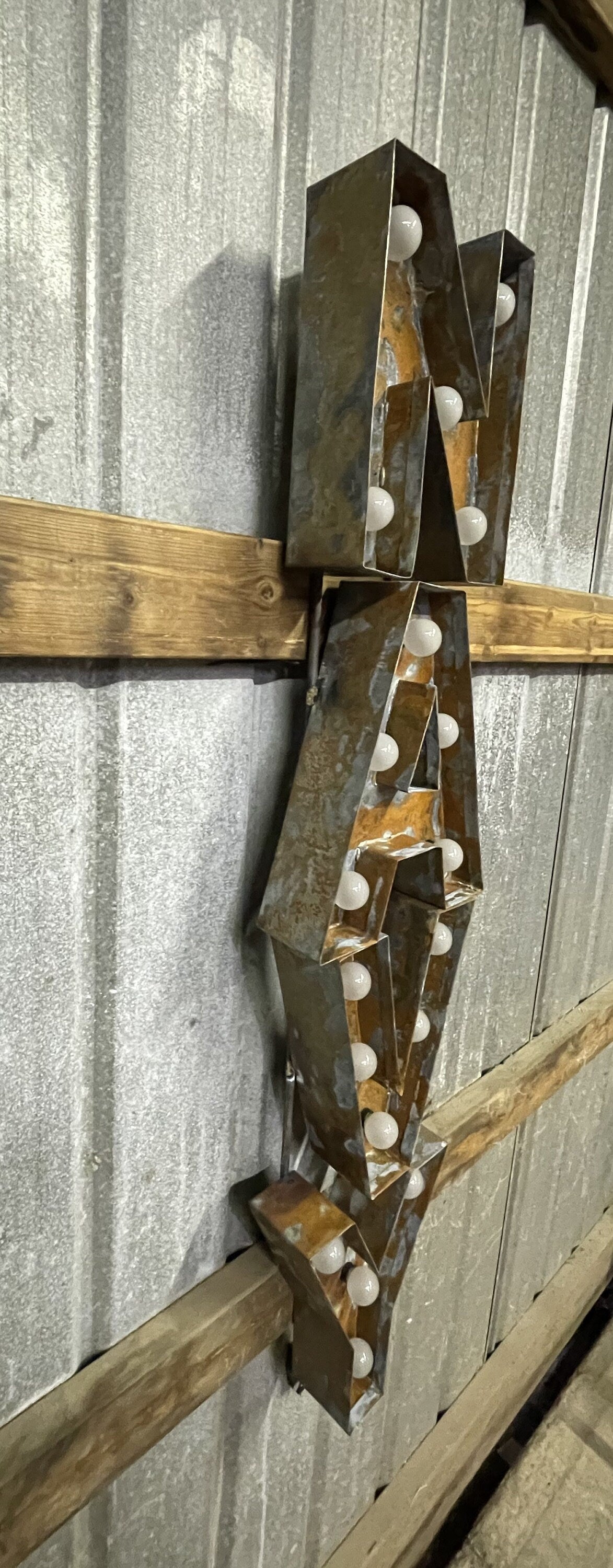 Distressed Lighted Veteran Signs