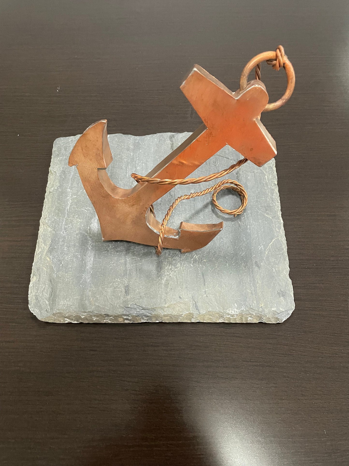 Copper Anchor Sculpture