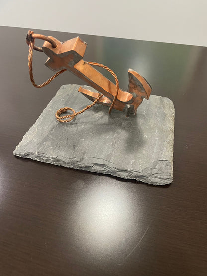 Copper Anchor Sculpture