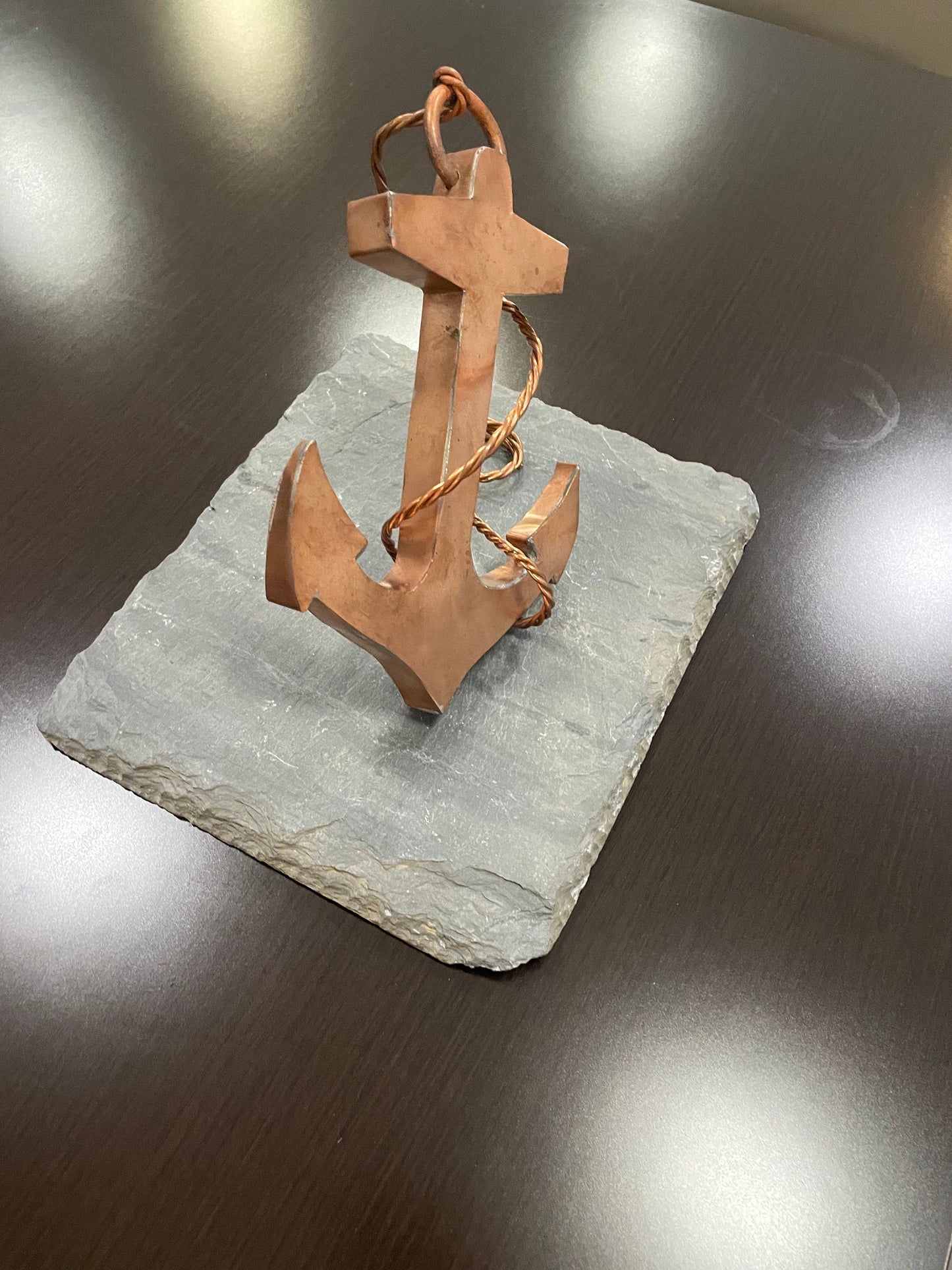 Copper Anchor Sculpture